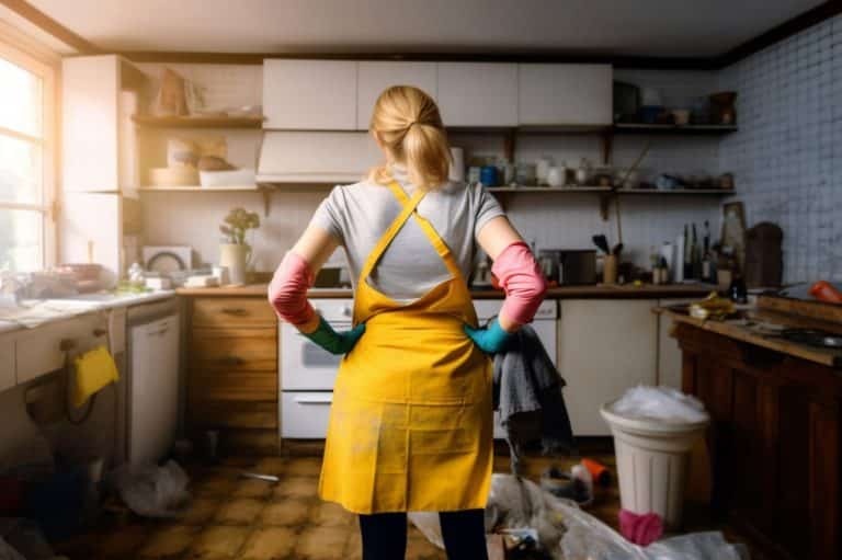 Une femme de ménage à domicile